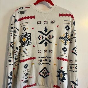 Patterned White Sweater